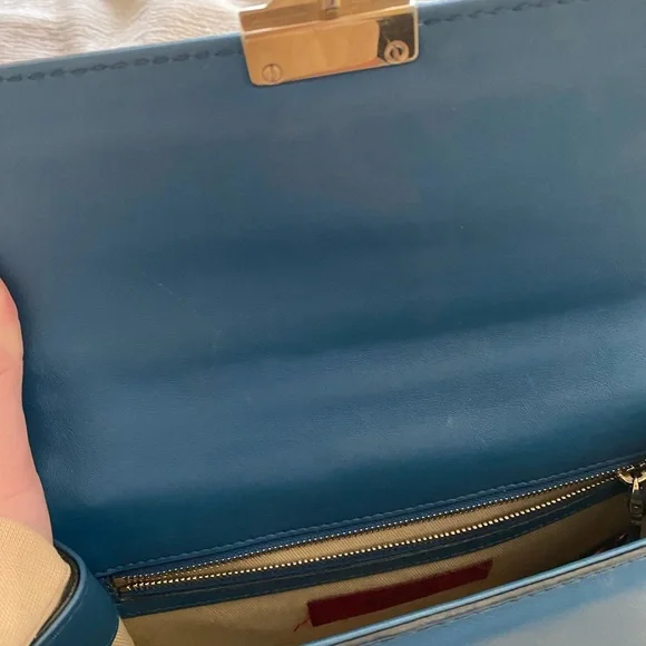 Valentino glam lock rockstud bag. Blue. - Picture 4 of 4